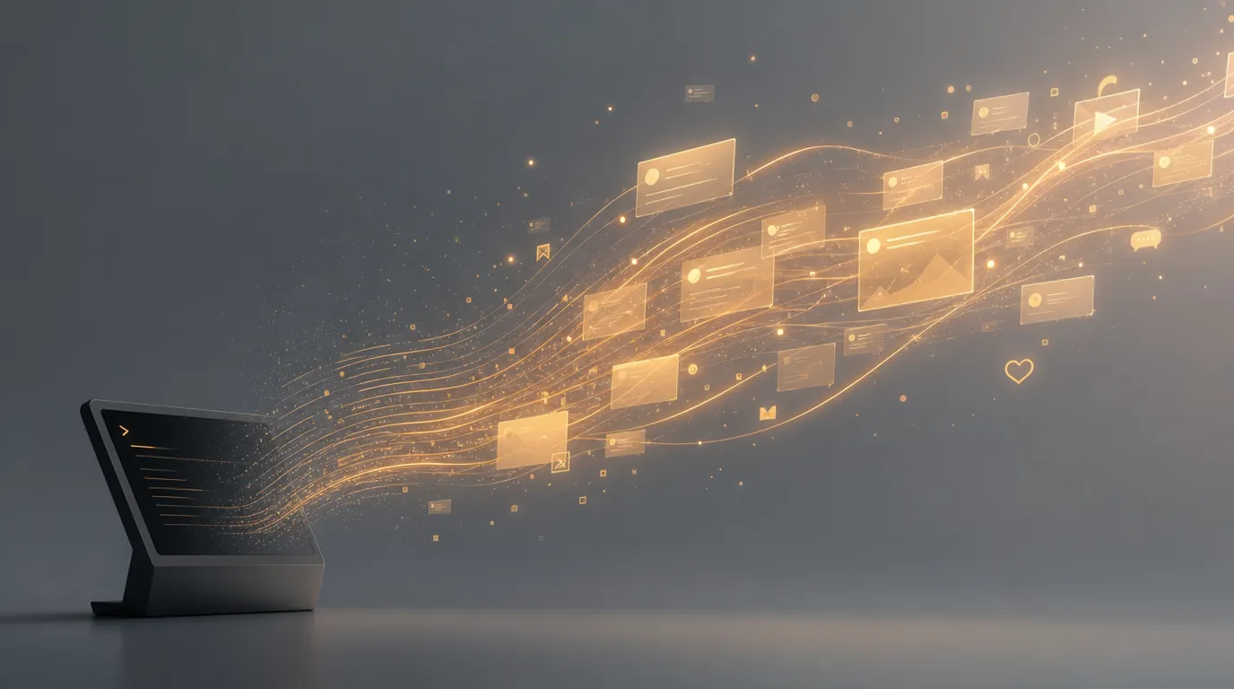 Product context flowing into channel-native social and blog drafts